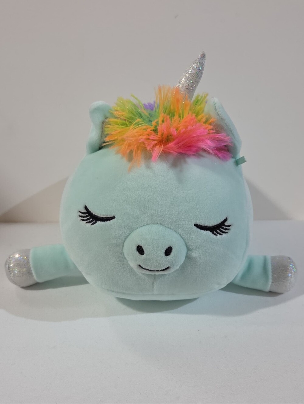 rainbow unicorn squishmallow plush